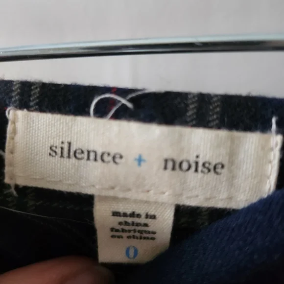 Silence + Noise Dark Blue Plaid Mini Skirt - Picture 3 of 3